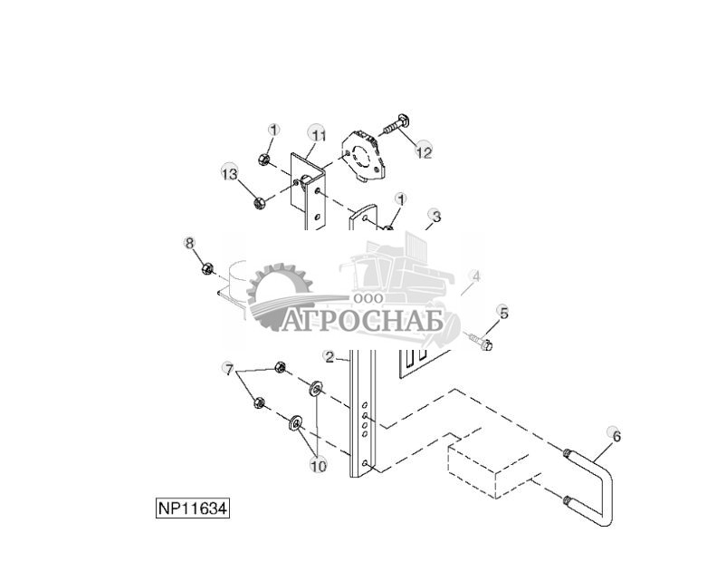 Hose Support And Warning Light Harness Storage Bracket ( - 9999) - ST135492 46.jpg
